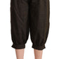 Chic Cropped Harem Pants in Luxe Brown Blend - SEHABRANDS