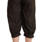 Chic Cropped Harem Pants in Luxe Brown Blend - SEHABRANDS