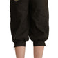 Elegant Brown Cropped Harem Pants - SEHABRANDS