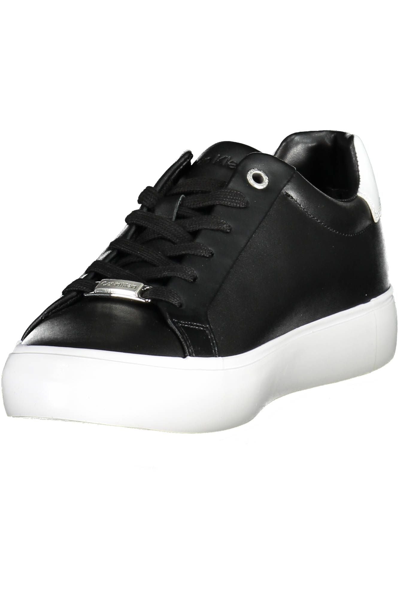 Black Leather Women Sneaker - SEHABRANDS