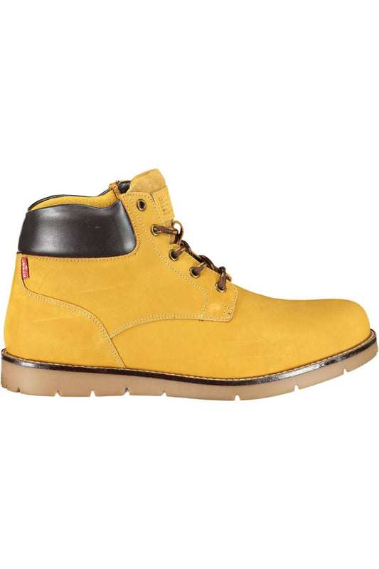 Yellow Leather Men Boot - SEHABRANDS