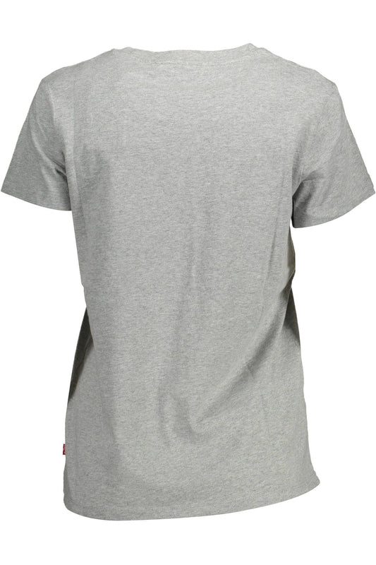 Gray Cotton Women T-Shirt - SEHABRANDS