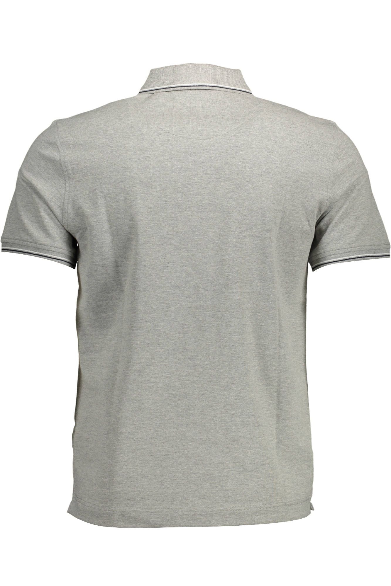 Gray Cotton Men Polo Shirt - SEHABRANDS