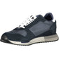 Blue Leather Men Sneaker - SEHABRANDS