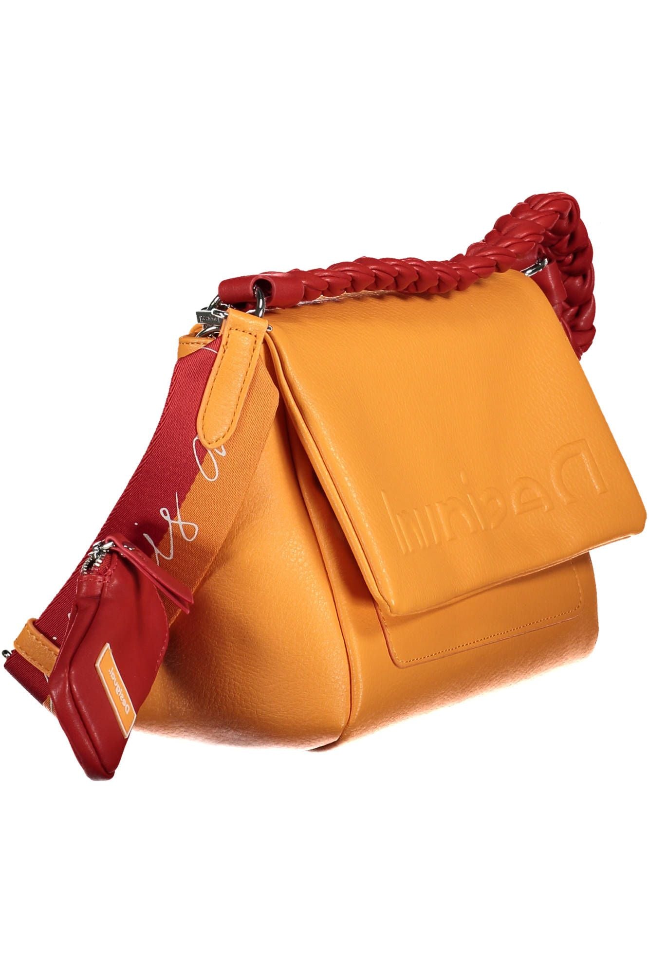 Chic Orange Shoulder Bag with Contrasting Details - SEHABRANDS