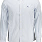 Light Blue Cotton Men Shirt - SEHABRANDS