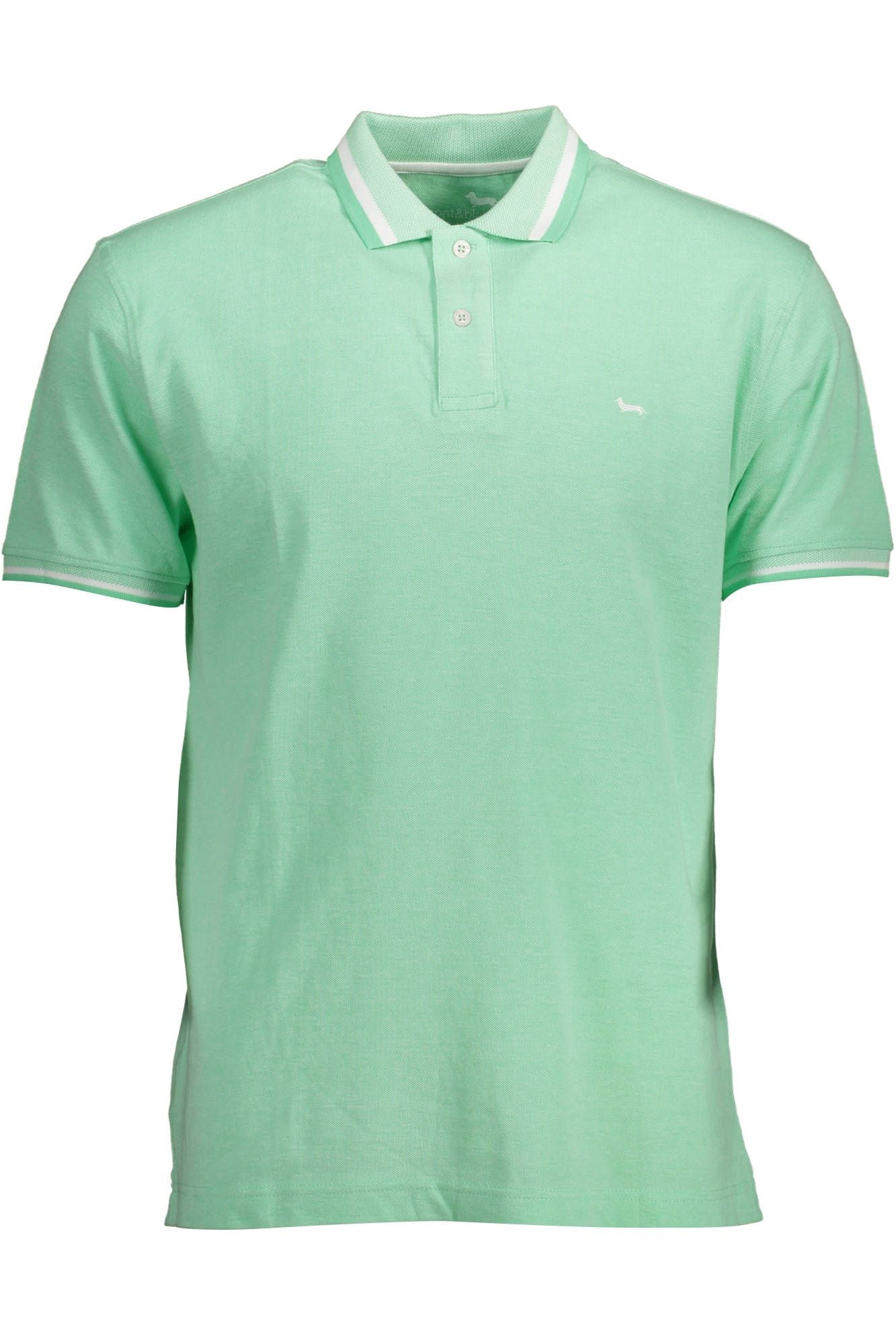 Green Cotton Men Polo Shirt - SEHABRANDS