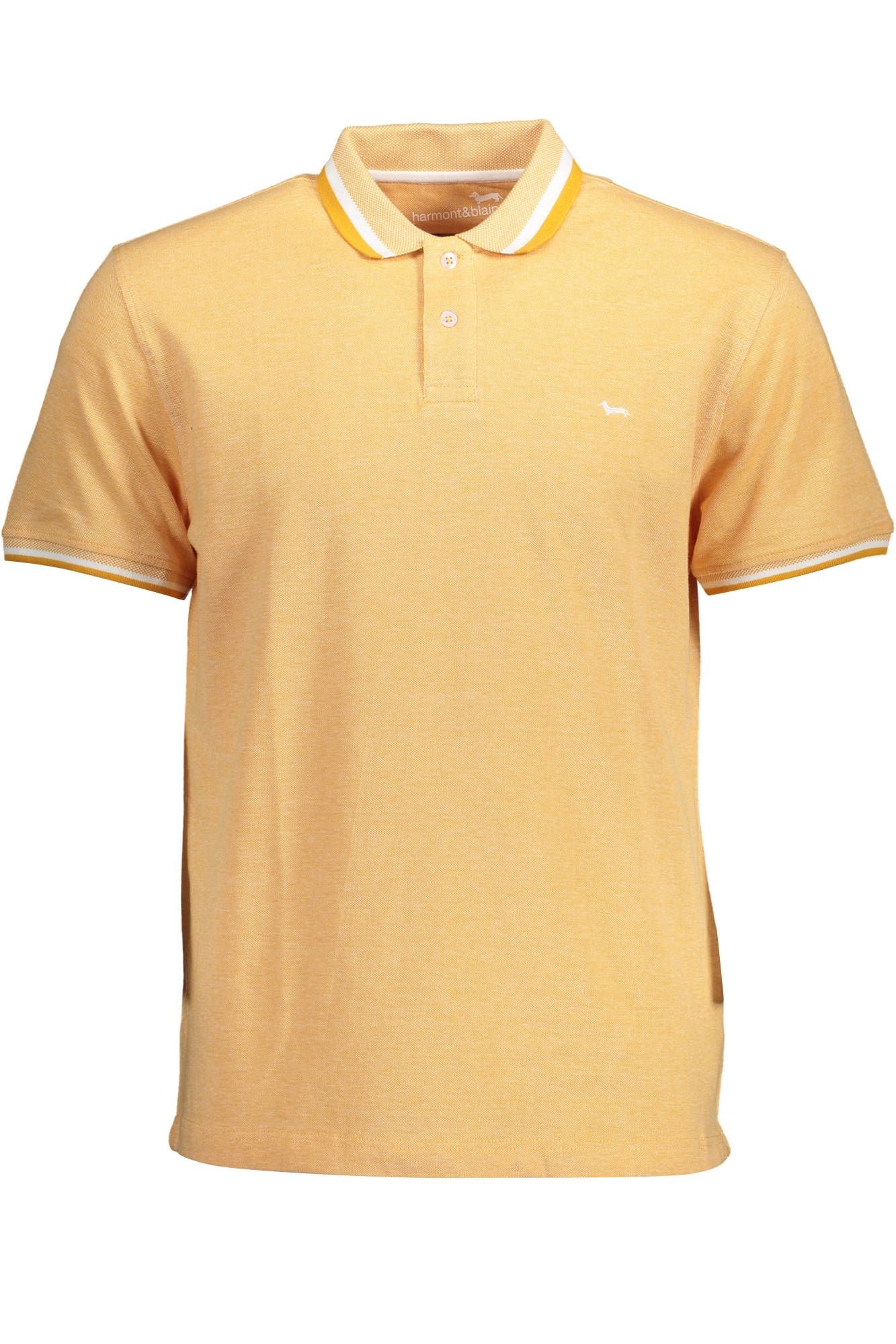 Orange Cotton Men Polo Shirt - SEHABRANDS