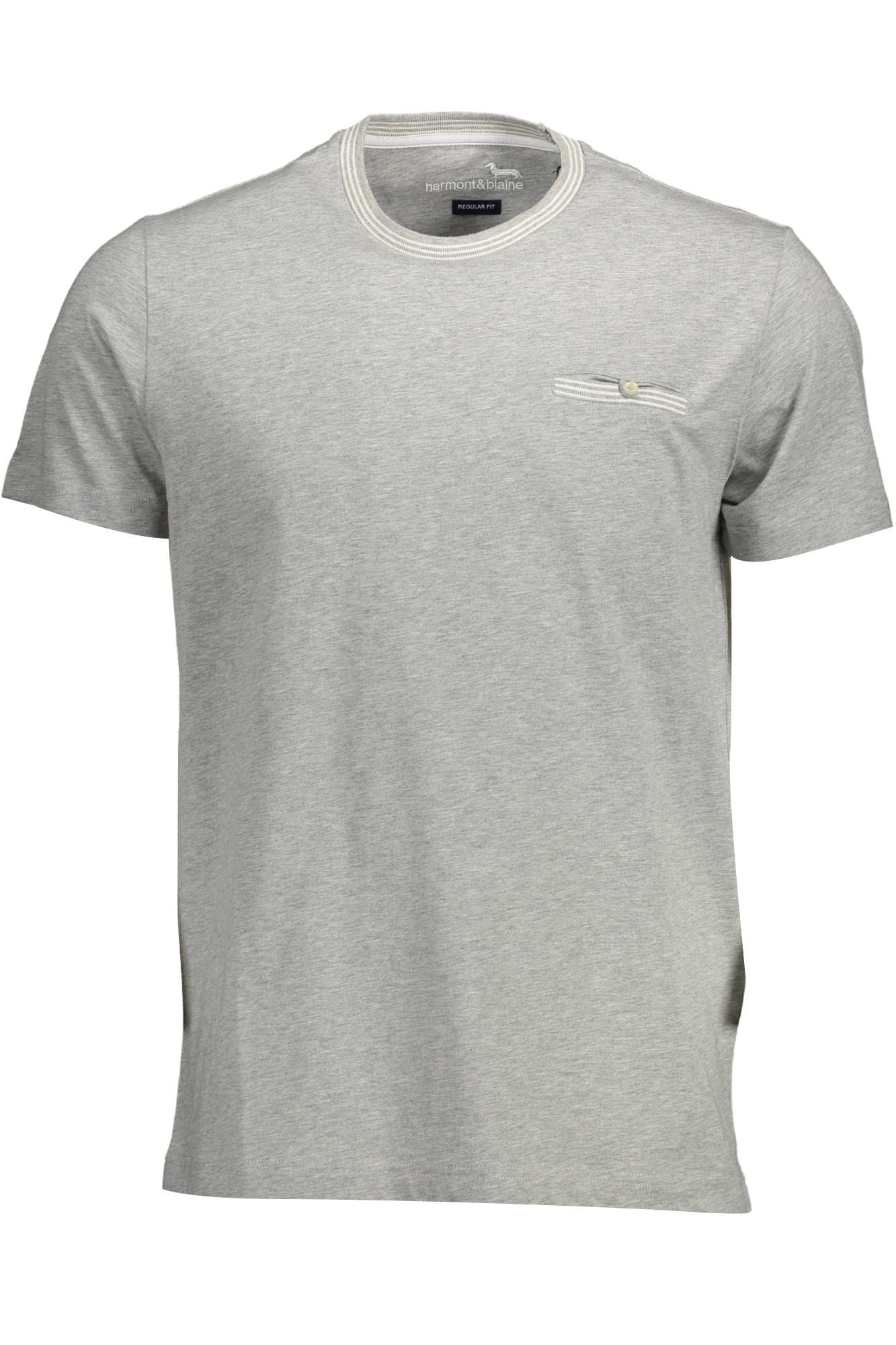 Gray Cotton Men T-Shirt - SEHABRANDS