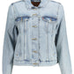 Light Blue Cotton Women Jacket - SEHABRANDS