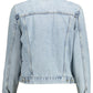 Light Blue Cotton Women Jacket - SEHABRANDS