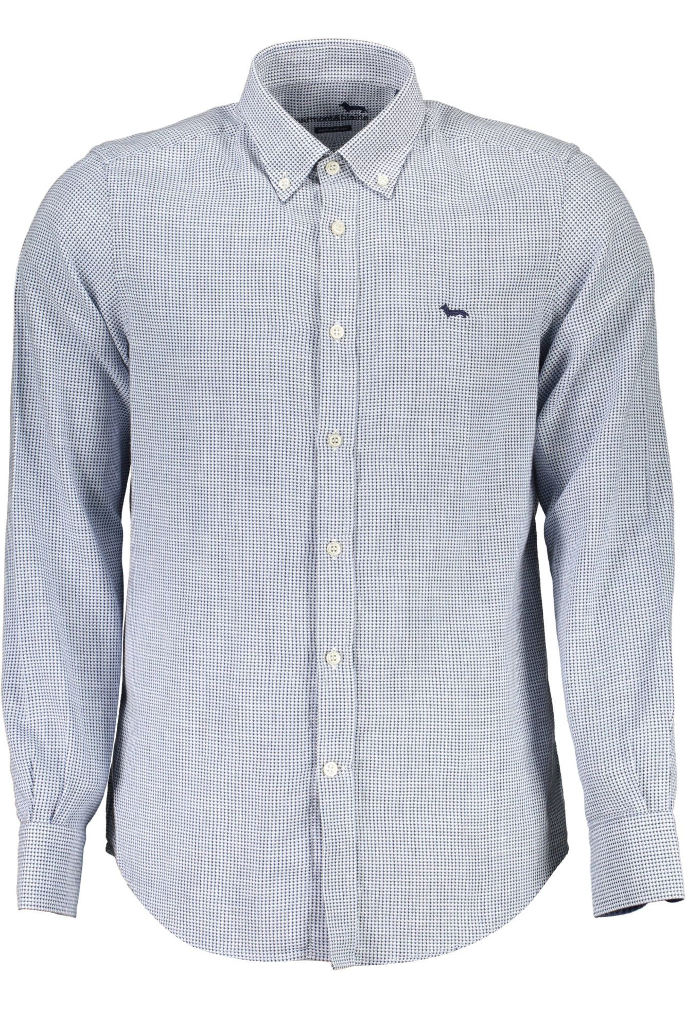 Light Blue Cotton Men Shirt - SEHABRANDS