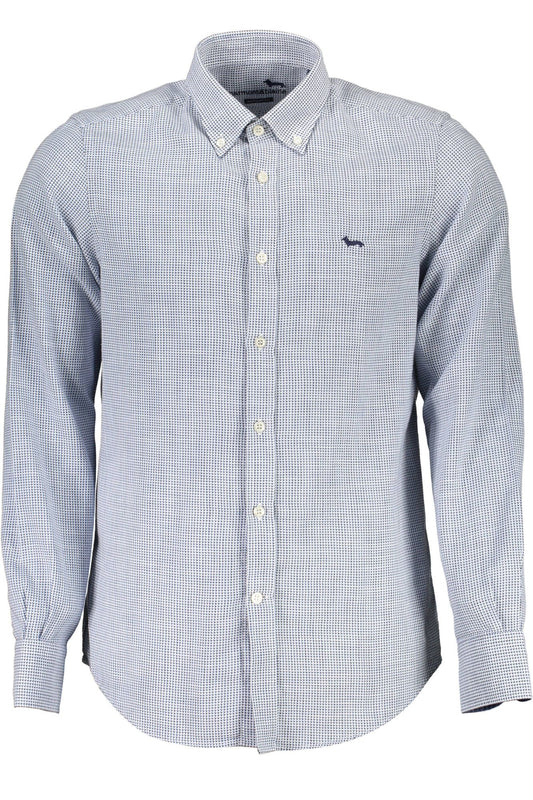 Light Blue Cotton Men Shirt - SEHABRANDS