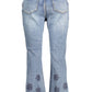 Blue Cotton Women Jeans - SEHABRANDS