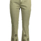 Green Cotton Women Jeans - SEHABRANDS