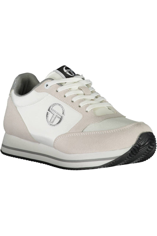 White Polyester Women Sneaker - SEHABRANDS