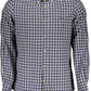 Blue Cotton Men Shirt - SEHABRANDS