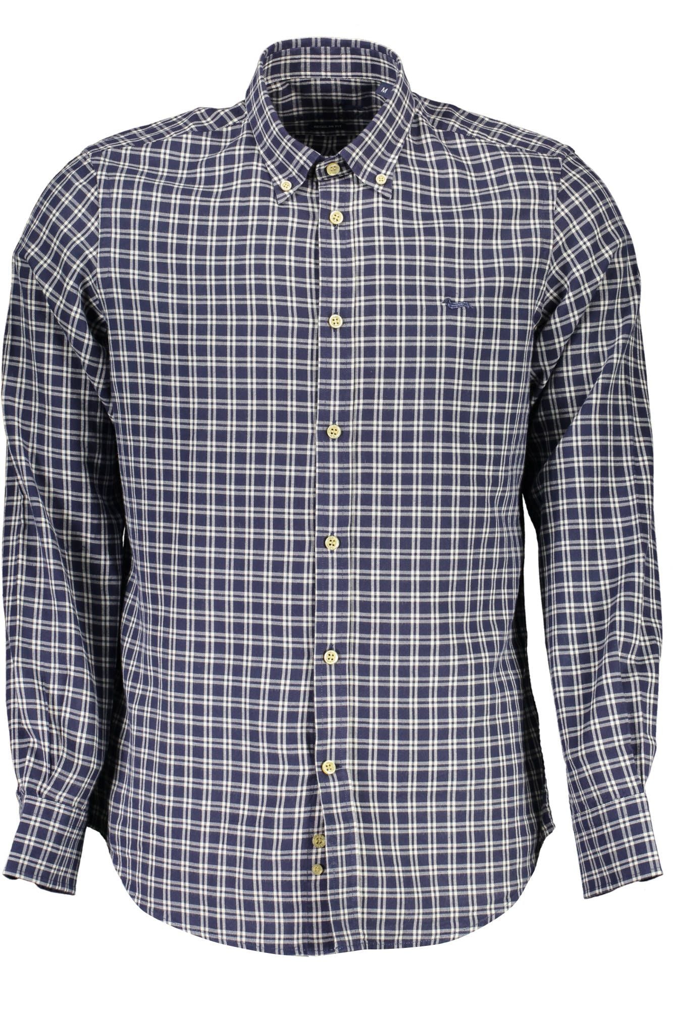 Blue Cotton Men Shirt - SEHABRANDS