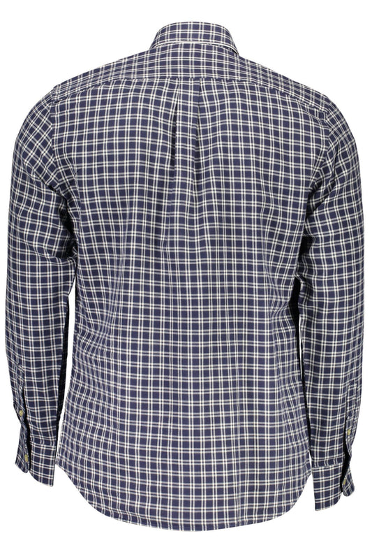 Blue Cotton Men Shirt - SEHABRANDS