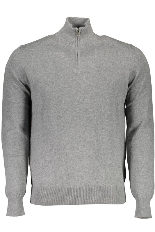 Gray Cotton Men Sweater - SEHABRANDS