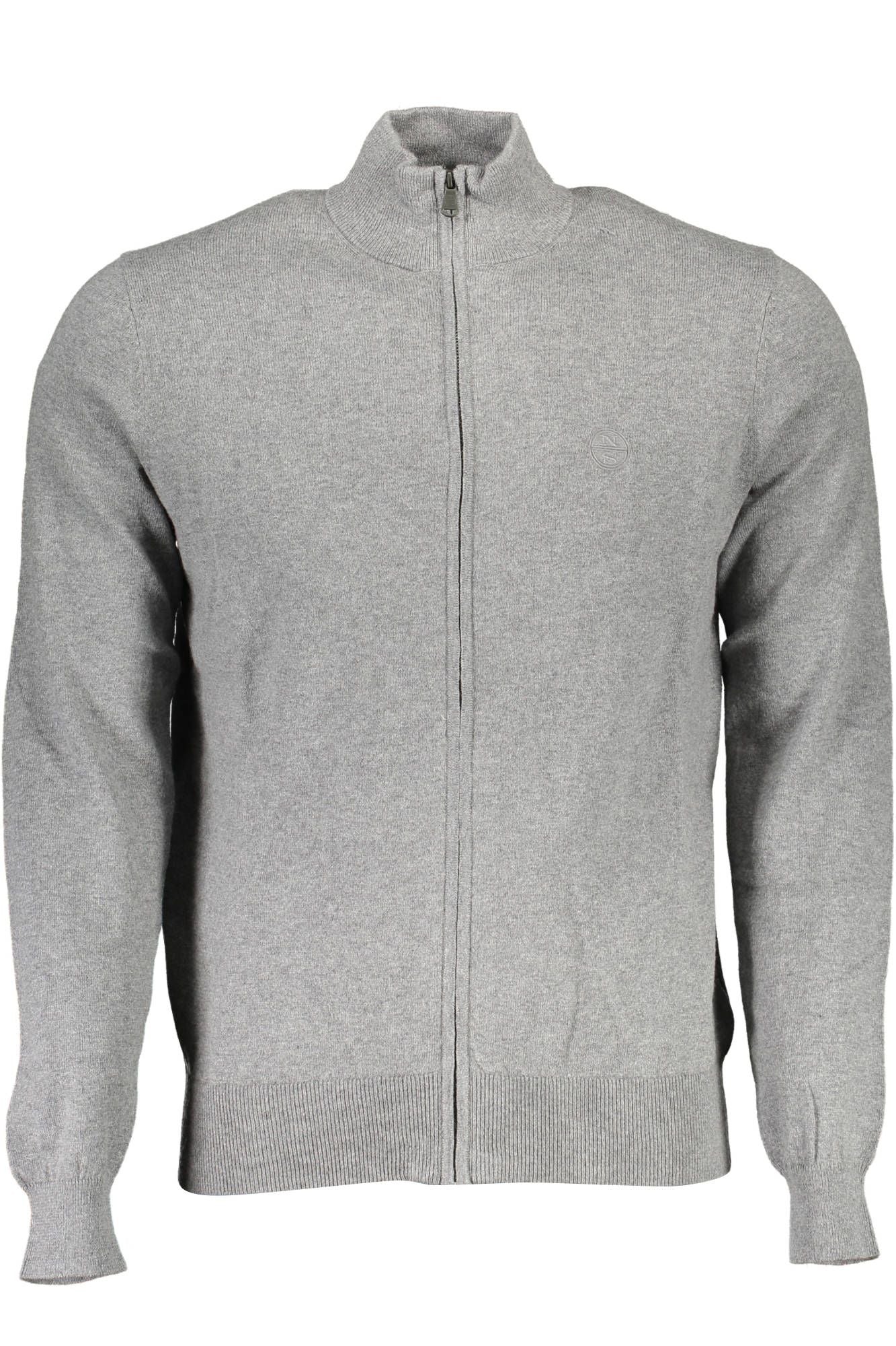 Gray Cotton Men Sweater - SEHABRANDS