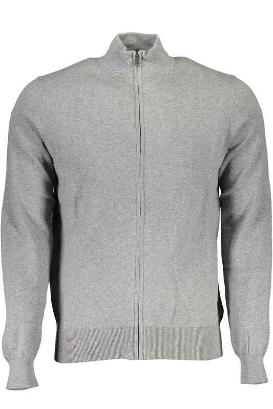 Gray Cotton Men Sweater - SEHABRANDS