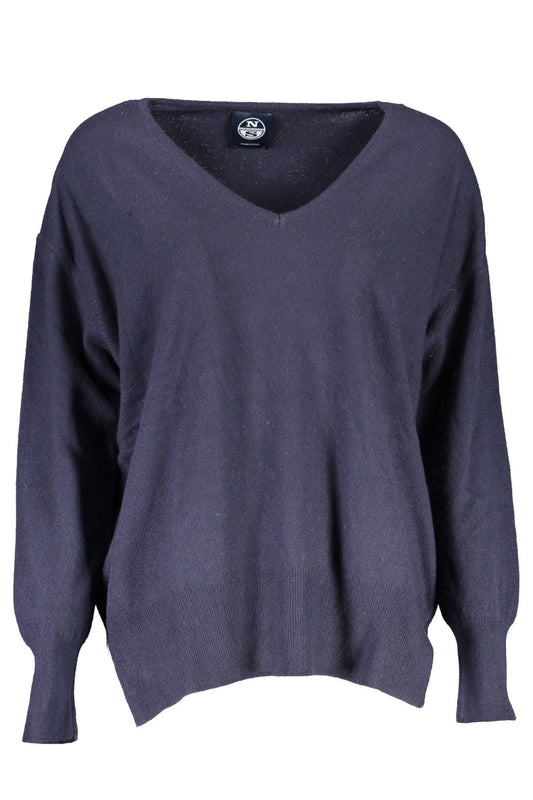 Blue Wool Women Sweater - SEHABRANDS