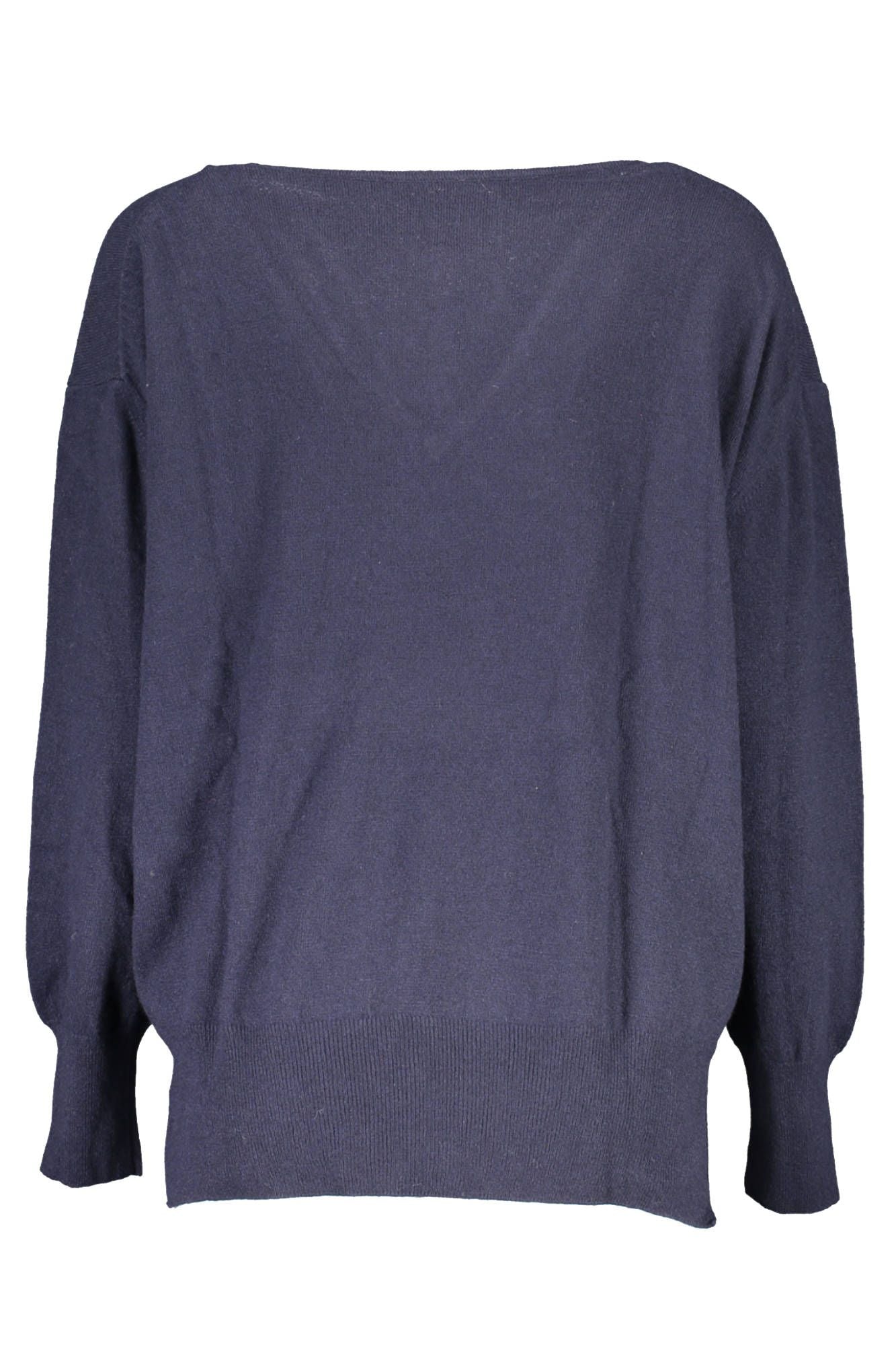 Blue Wool Women Sweater - SEHABRANDS