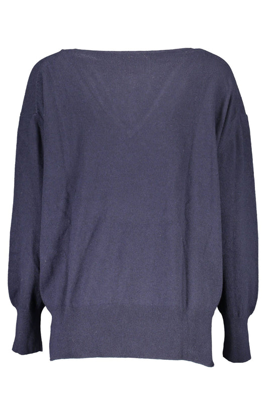 Blue Wool Women Sweater - SEHABRANDS