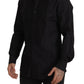 Dolce & Gabbana Sleek Black Tuxedo Dress Shirt - Slim Fit