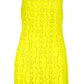 Yellow Polyester Women Sleeveless Dress - SEHABRANDS