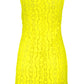 Yellow Polyester Women Sleeveless Dress - SEHABRANDS