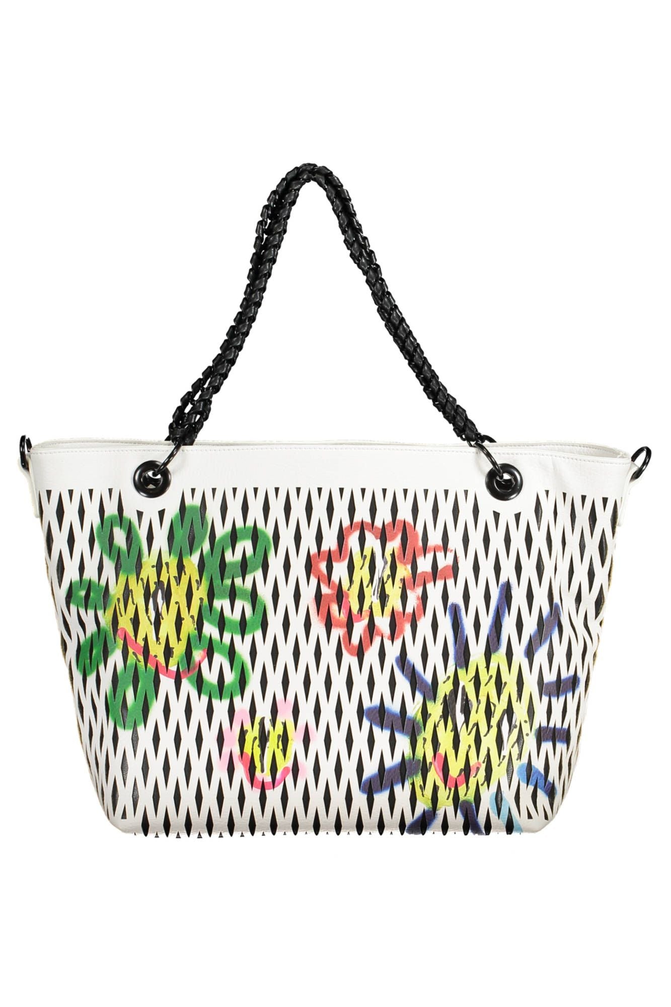 White Polyethylene Women Handbag - SEHABRANDS