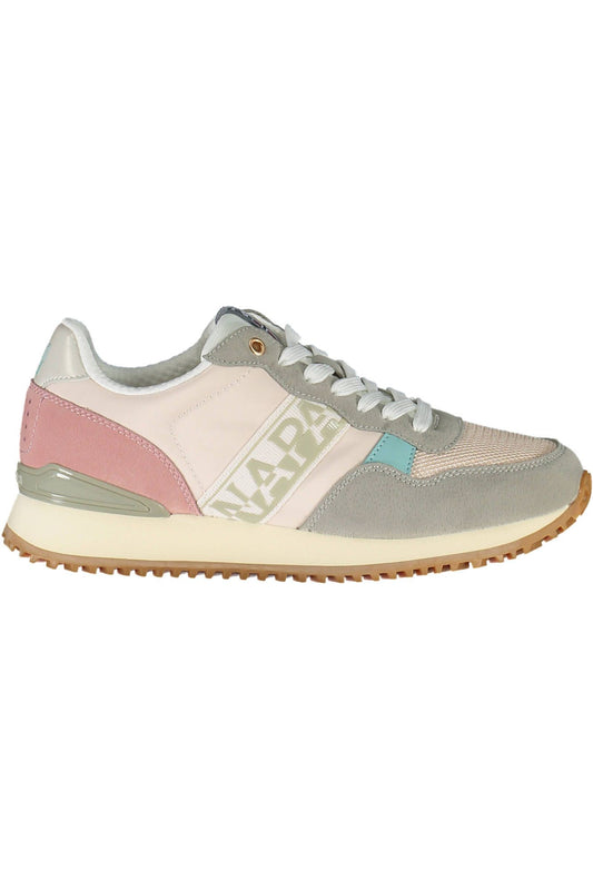 Chic Pink Laced Sneakers with Logo Detail - SEHABRANDS