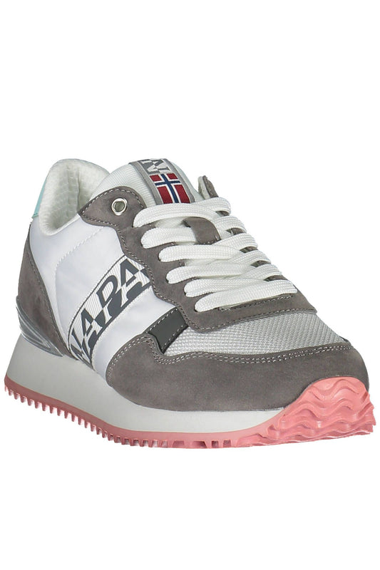 White Polyester Women Sneaker - SEHABRANDS