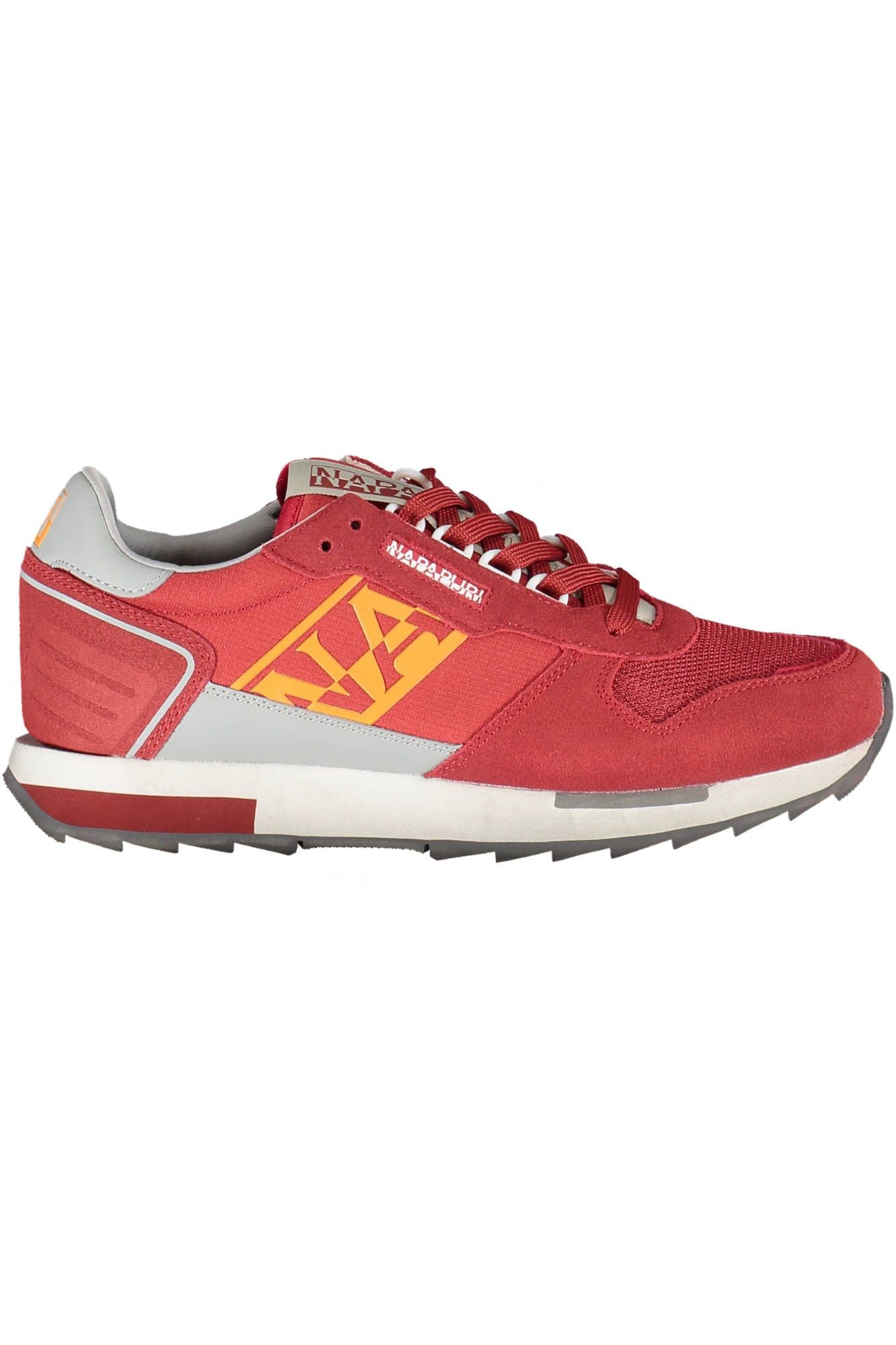 Red Polyester Men Sneaker - SEHABRANDS