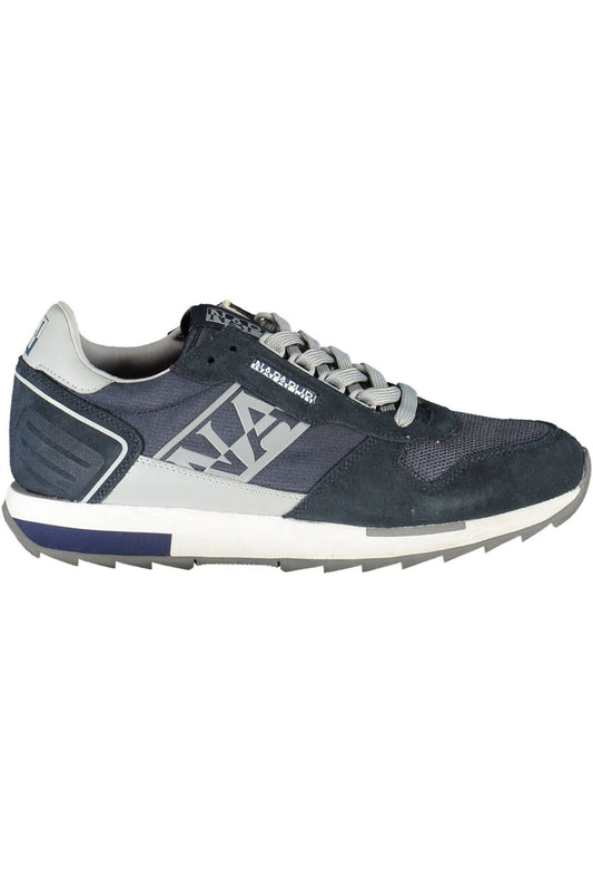 Blue Polyester Men Sneaker - SEHABRANDS