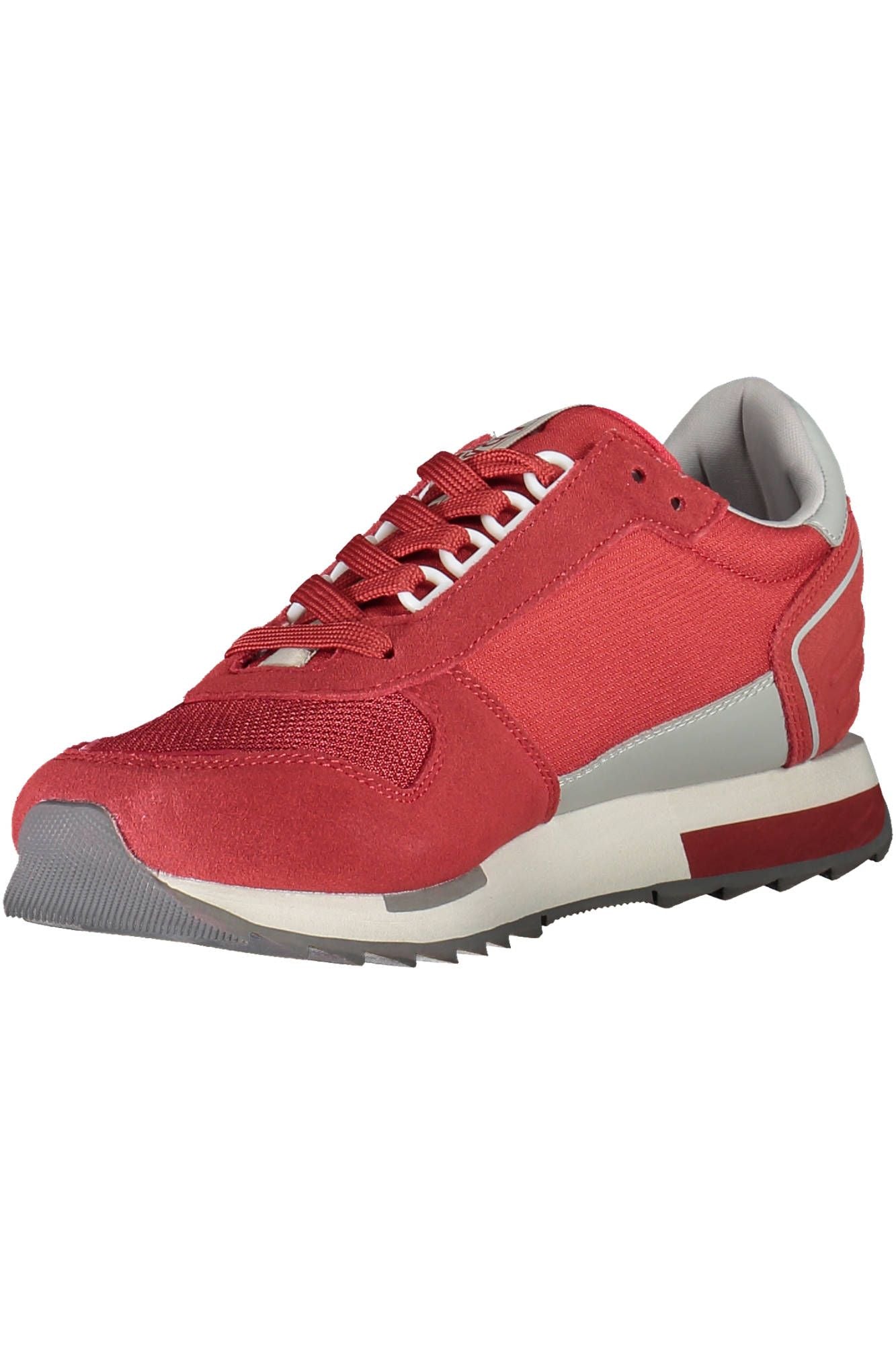 Red Polyester Men Sneaker - SEHABRANDS