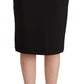 Chic Black Pencil Skirt Knee Length - SEHABRANDS