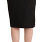 Chic Black Pencil Skirt Knee Length - SEHABRANDS