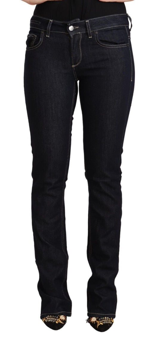 Chic Low Waist Skinny Jeans in Timeless Black - SEHABRANDS