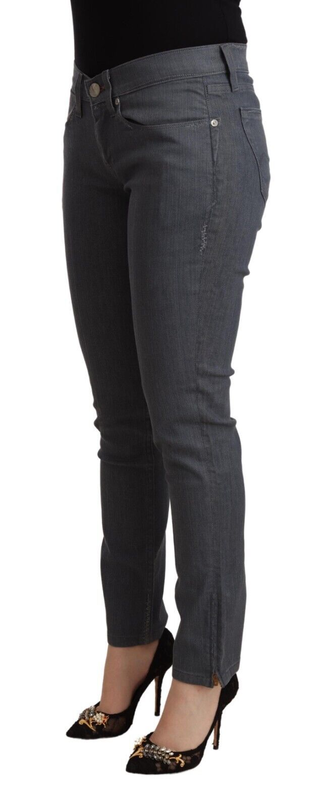 Chic Slim Fit Grey Denim Delight - SEHABRANDS