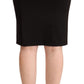 Sleek Black Pencil Skirt Knee Length - SEHABRANDS