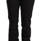 Sleek Mid-Waist Slim Fit Black Jeans - SEHABRANDS