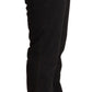 Sleek Mid-Waist Slim Fit Black Jeans - SEHABRANDS