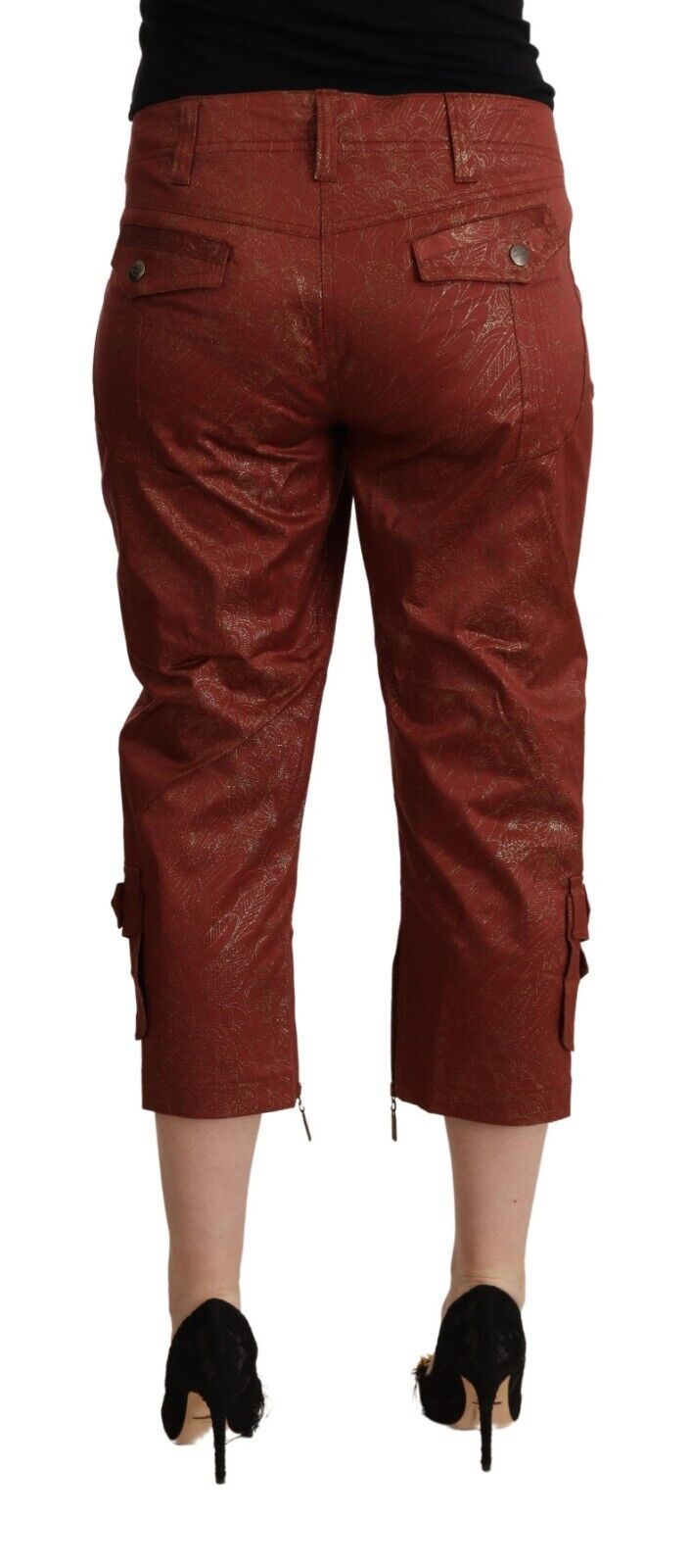 Chic Brown Cropped Cotton Pants - SEHABRANDS