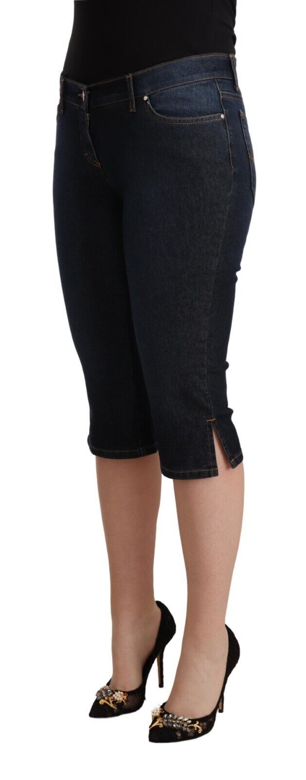 Chic Low Waist Capri Denim Pants - SEHABRANDS