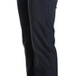 Chic Dark Blue Straight Cut Jeans - SEHABRANDS