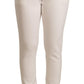 Chic White Mid Waist Jogger Pants - SEHABRANDS