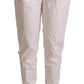 Chic White Tapered Cropped Pants - SEHABRANDS